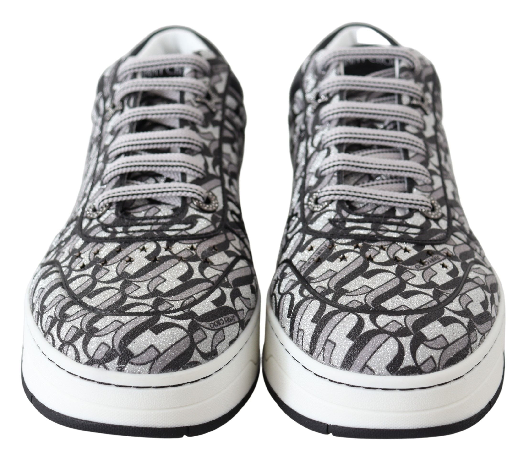 Sneakers à enfiler scintillantes - Argent et noir