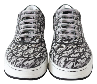 Jimmy Choo Glitzernde Slip-On-Sneakers - Silber und Schwarz
