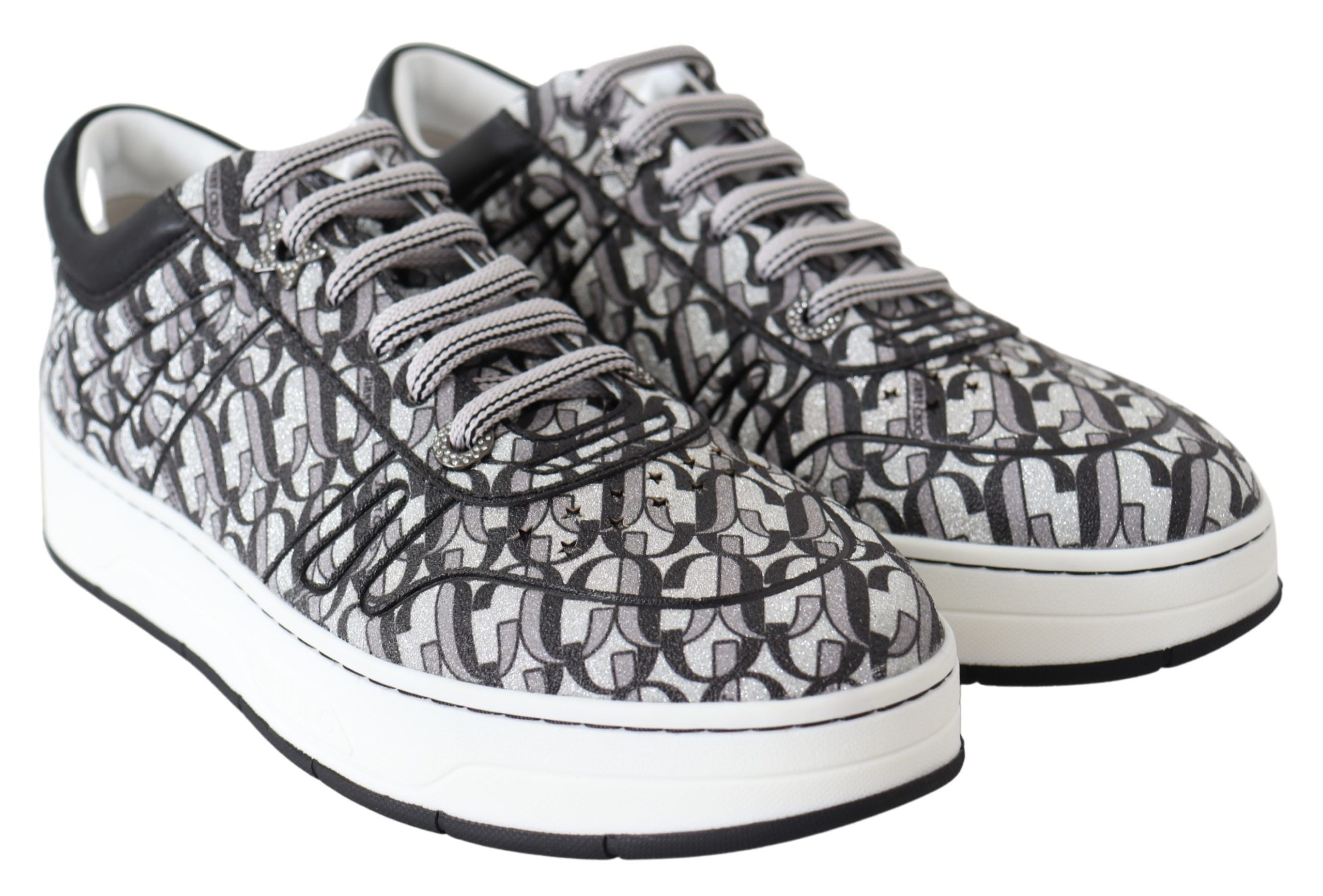 Sneakers à enfiler scintillantes - Argent et noir