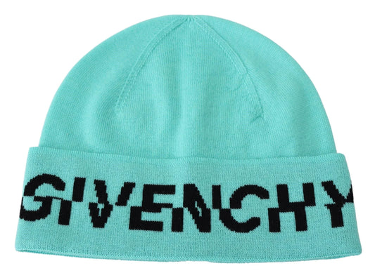 Givenchy Grüne Wollmütze Unisex Logo Mütze