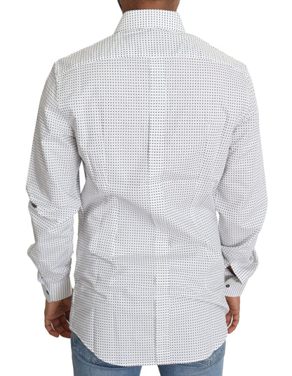 Chemise habillée à pois noirs et blancs Dolce &amp; Gabbana
