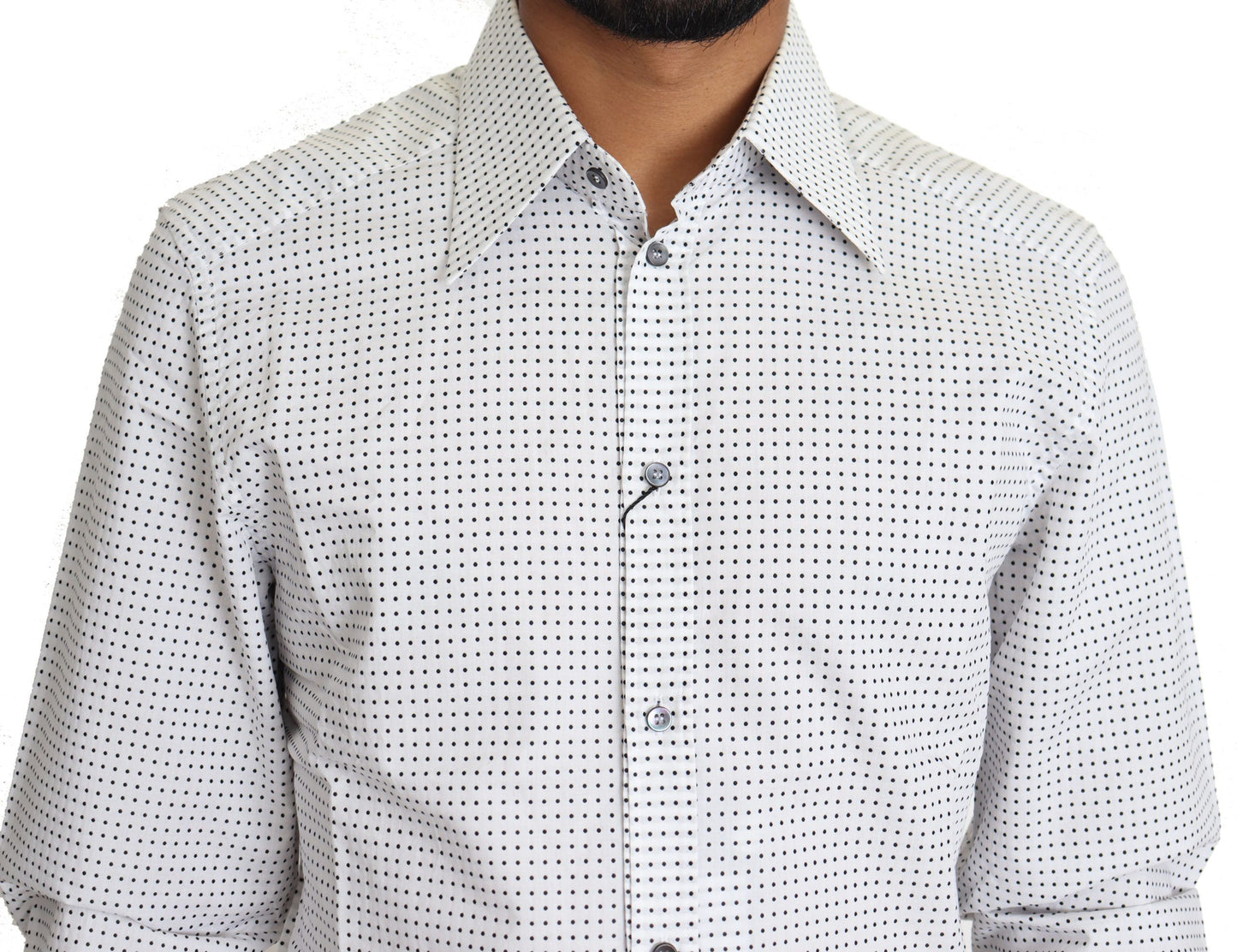 Chemise habillée à pois noirs et blancs Dolce &amp; Gabbana