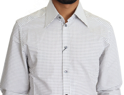 Chemise habillée à pois noirs et blancs Dolce &amp; Gabbana