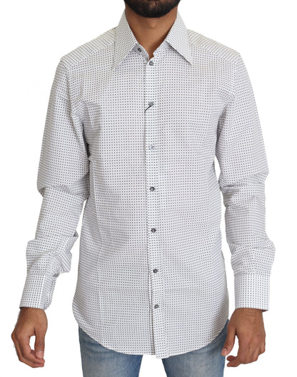 Chemise habillée à pois noirs et blancs Dolce &amp; Gabbana