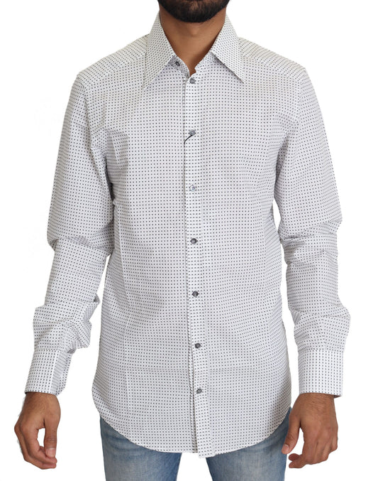 Chemise habillée à pois noirs et blancs Dolce &amp; Gabbana