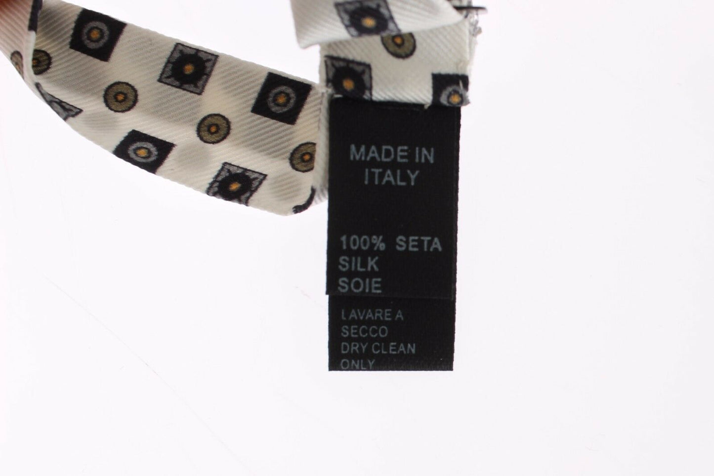 Coffret cadeau ceinture homme cuir et soie blanche Dolce &amp; Gabbana