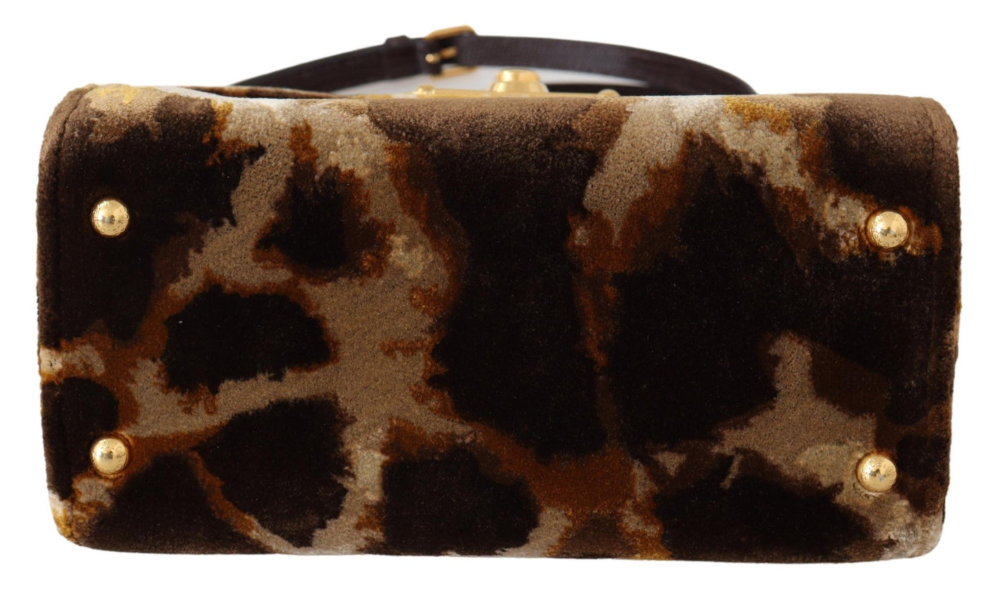 Dolce &amp; Gabbana Sac à main à bandoulière girafe marron Sac à main Borse WELCOME