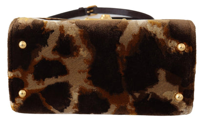 Dolce &amp; Gabbana Sac à main à bandoulière girafe marron Sac à main Borse WELCOME