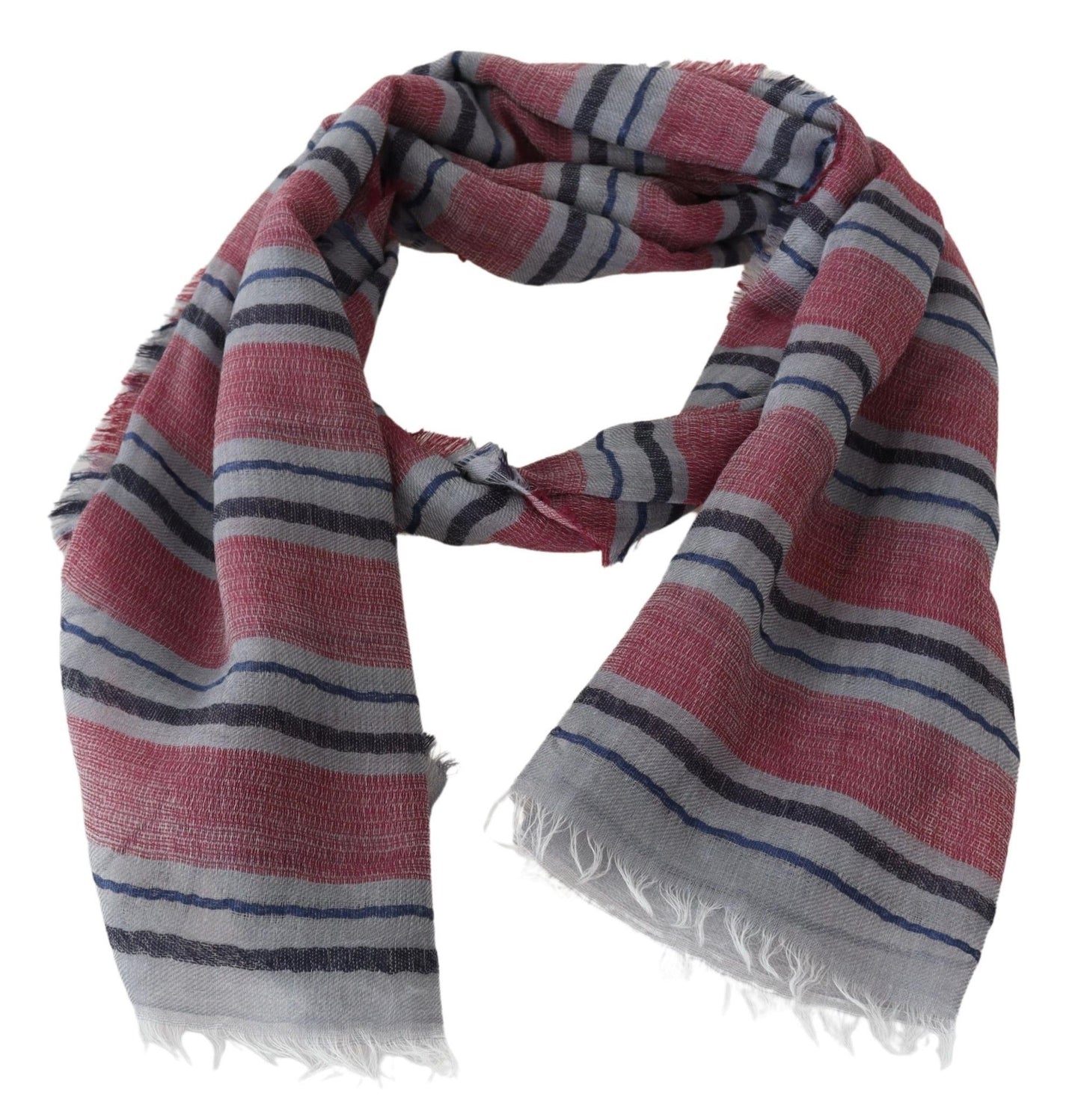 Missoni – Mehrfarbig gestreifter Unisex-Halswickelschal aus Wollmischung
