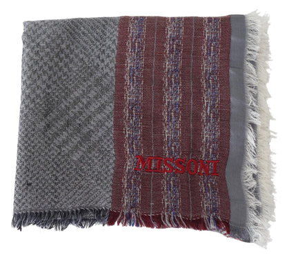 Missoni Mehrfarbiger, gestreifter Unisex-Halswickelschal aus Wolle
