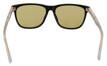 Lunettes de soleil Diesel DL0330-D 01E 57 à monture noire et verres jaunes transparents