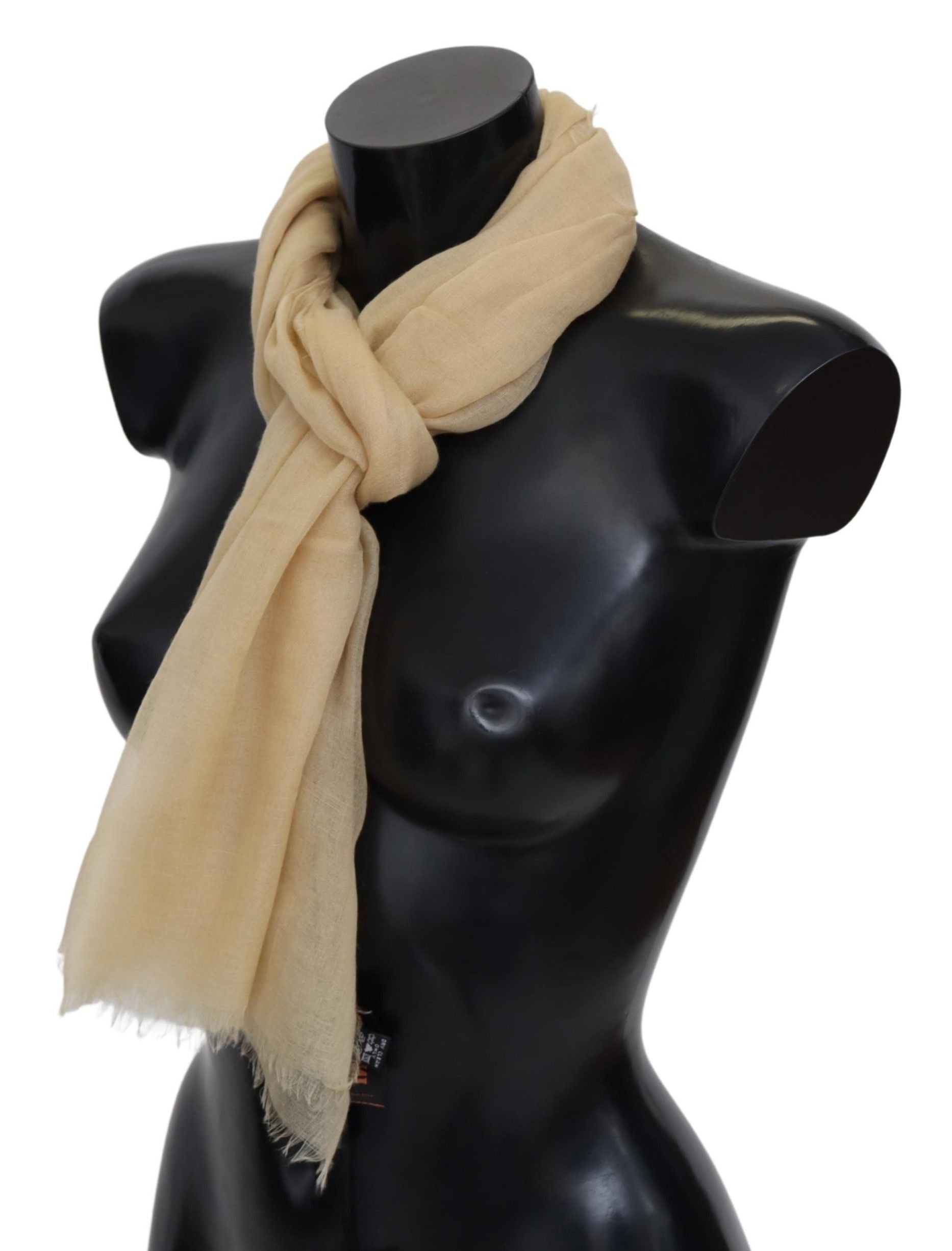 Écharpe unisexe en cachemire beige Missoni