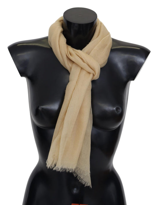 Écharpe unisexe en cachemire beige Missoni