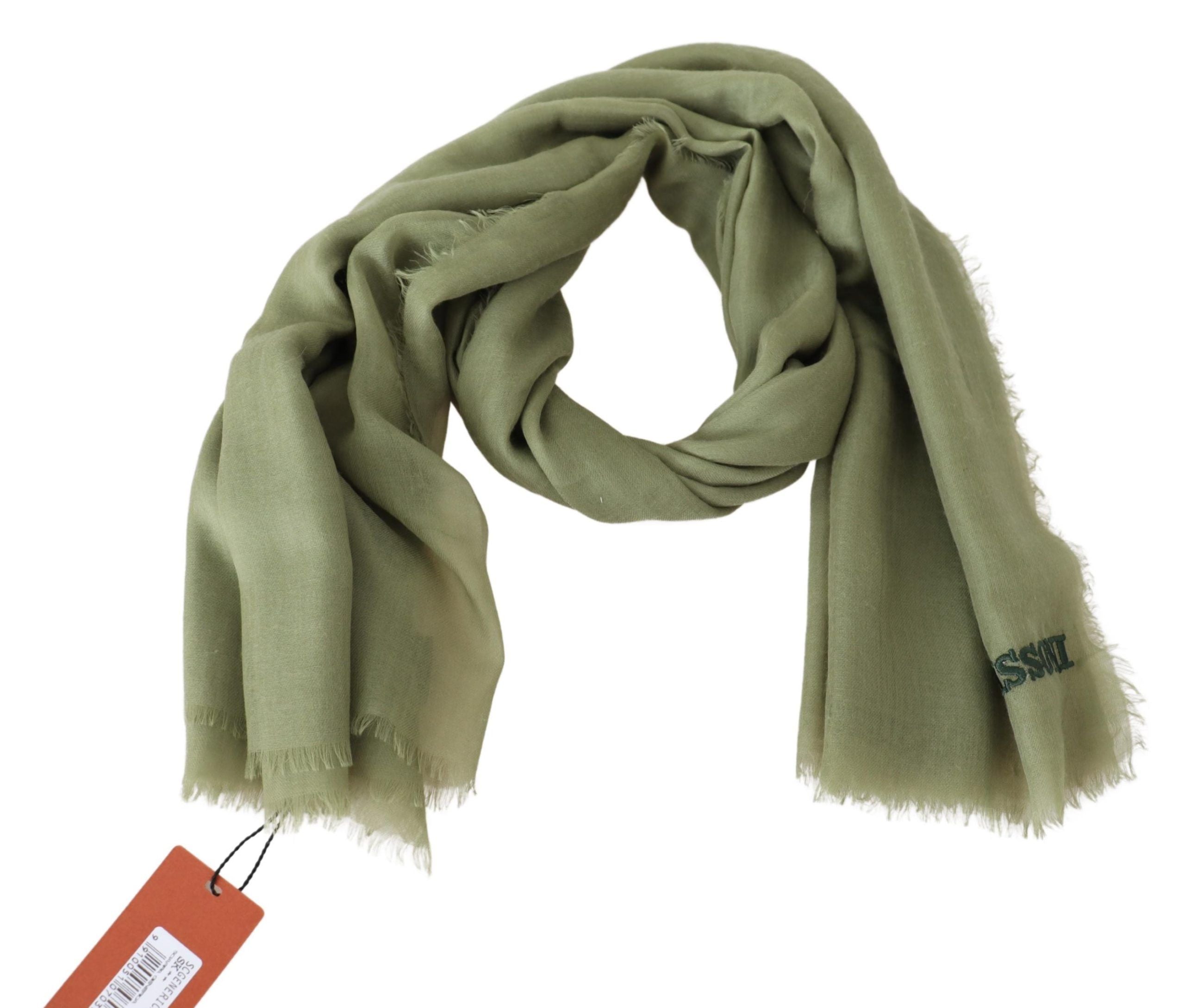 Écharpe unisexe en cachemire vert Missoni
