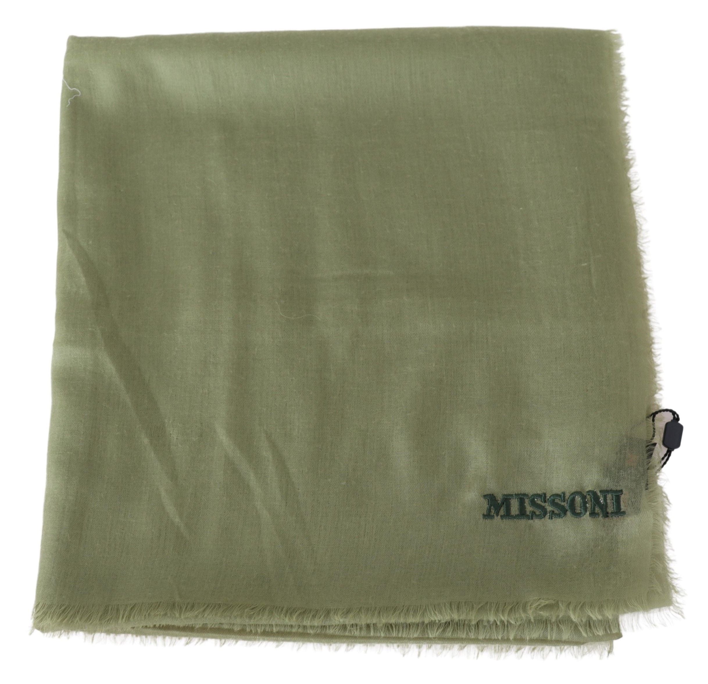Écharpe unisexe en cachemire vert Missoni