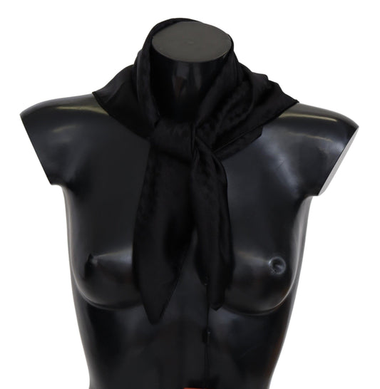 Missoni Schwarzer Wollstrick-Unisex-Halswickelschal