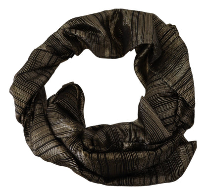 Foulard châle en soie stretch métallisé doré Dolce &amp; Gabbana
