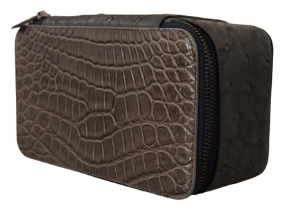 Trousse de toilette Dolce &amp; Gabbana en cuir gris