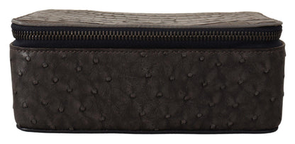 Trousse de toilette Dolce &amp; Gabbana en cuir gris