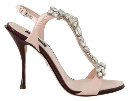 Sandales à talons Keira à cristaux roses Dolce &amp; Gabbana