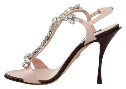 Sandales à talons Keira à cristaux roses Dolce &amp; Gabbana