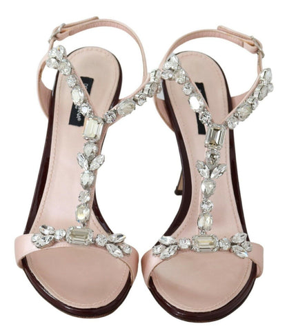 Sandales à talons Keira à cristaux roses Dolce &amp; Gabbana