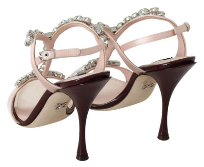 Sandales à talons Keira à cristaux roses Dolce &amp; Gabbana