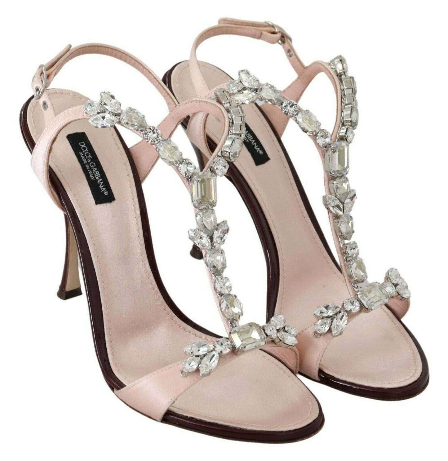 Sandales à talons Keira à cristaux roses Dolce &amp; Gabbana