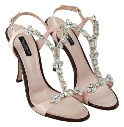 Sandales à talons Keira à cristaux roses Dolce &amp; Gabbana
