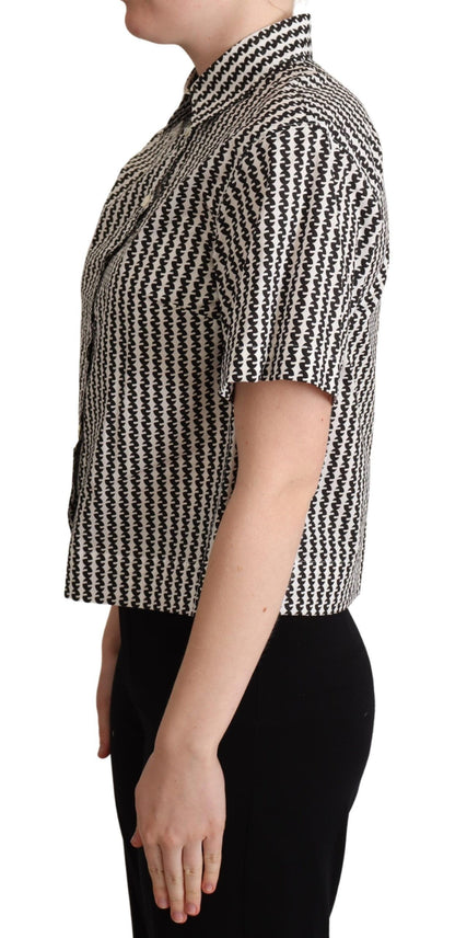 Chemise Dolce &amp; Gabbana à motif fantaisie blanc et noir
