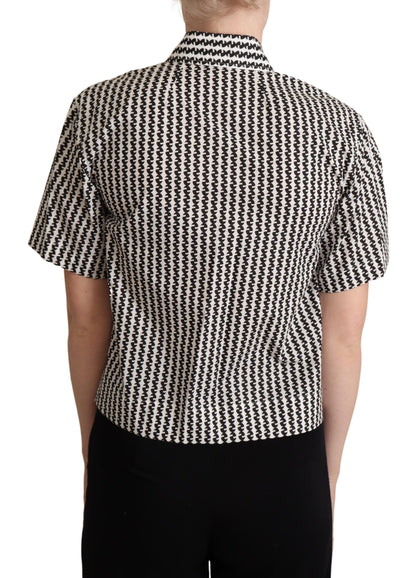 Chemise Dolce &amp; Gabbana à motif fantaisie blanc et noir