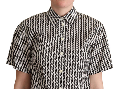 Chemise Dolce &amp; Gabbana à motif fantaisie blanc et noir