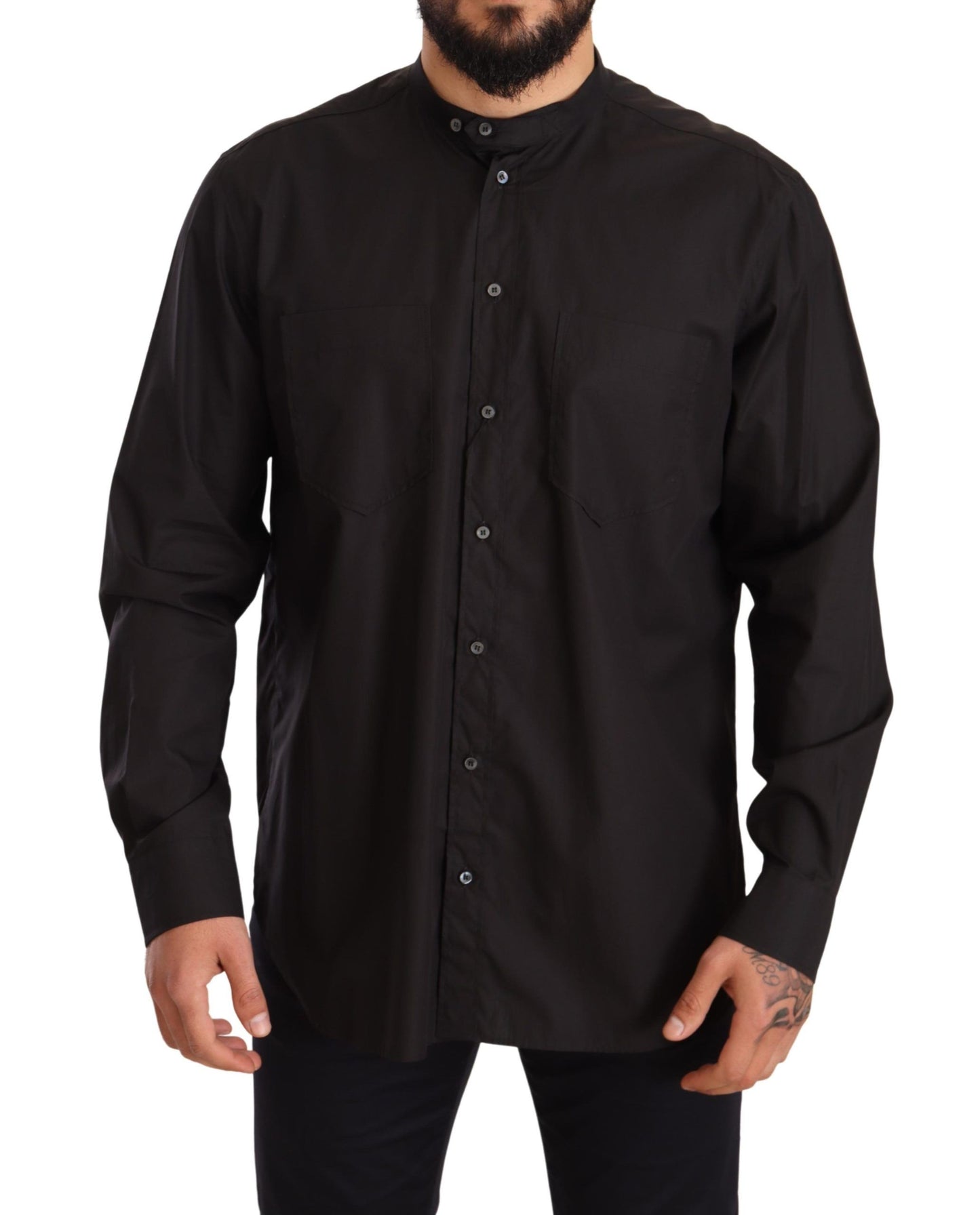 Chemise habillée noire Dolce &amp; Gabbana 100 % coton