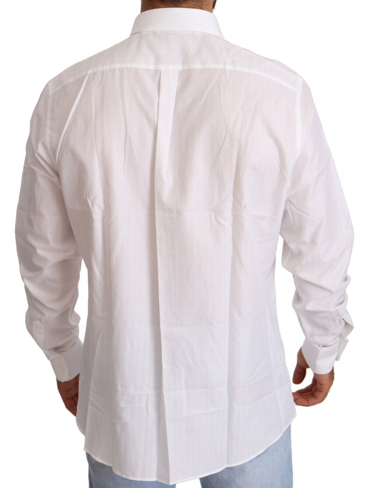 Chemise Martini blanche en coton slim Dolce &amp; Gabbana pour homme
