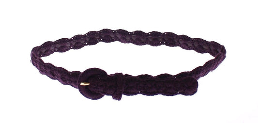 Ceinture en coton violet avec logo doré Dolce &amp; Gabbana