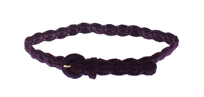 Ceinture en coton violet avec logo doré Dolce &amp; Gabbana