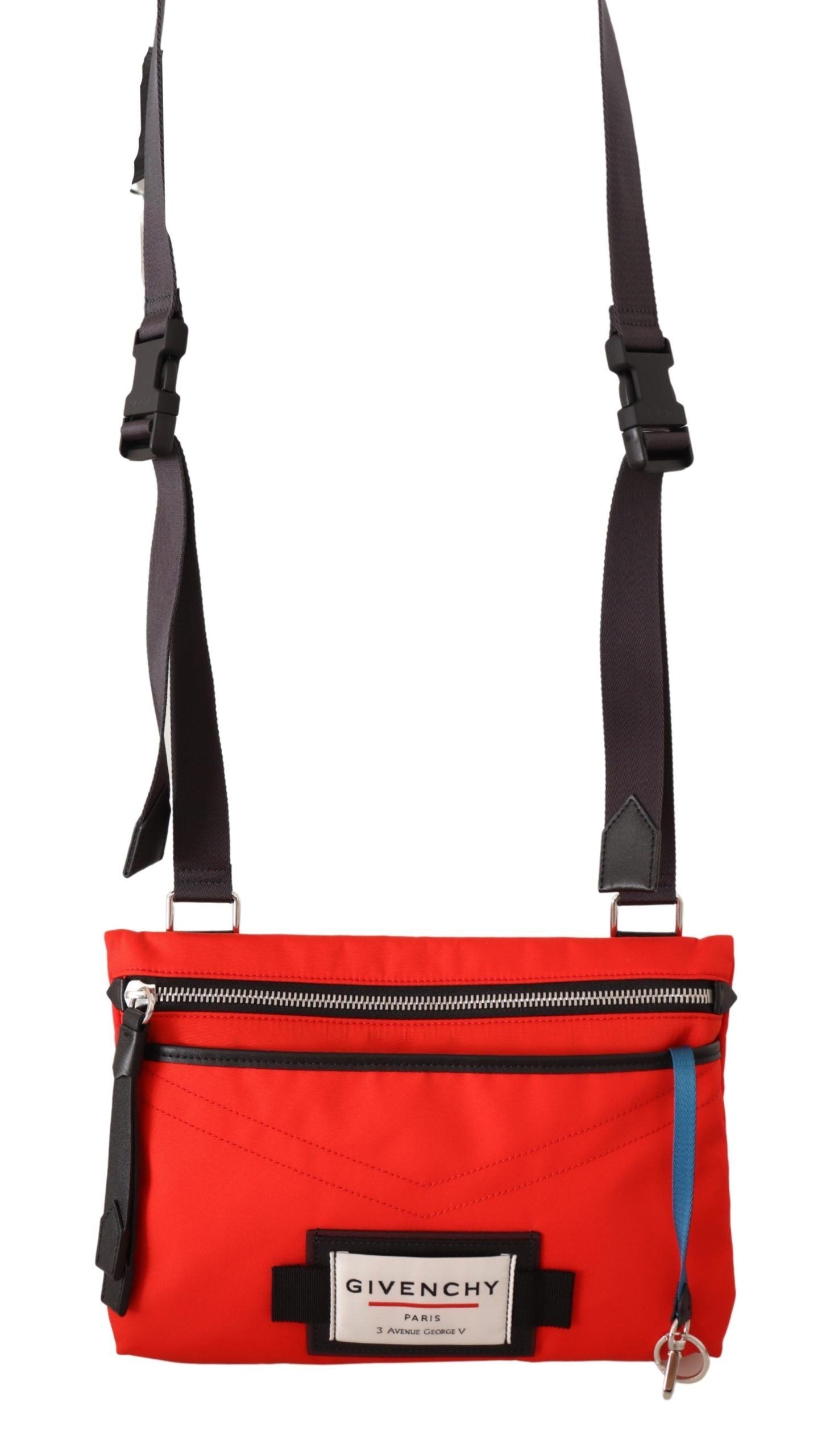 Sac à bandoulière chic rouge et noir pour le centre-ville