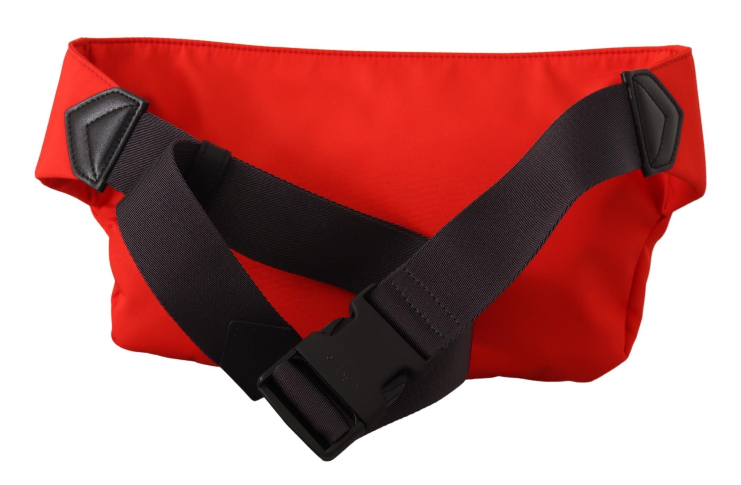 Grand sac banane élégant rouge et noir