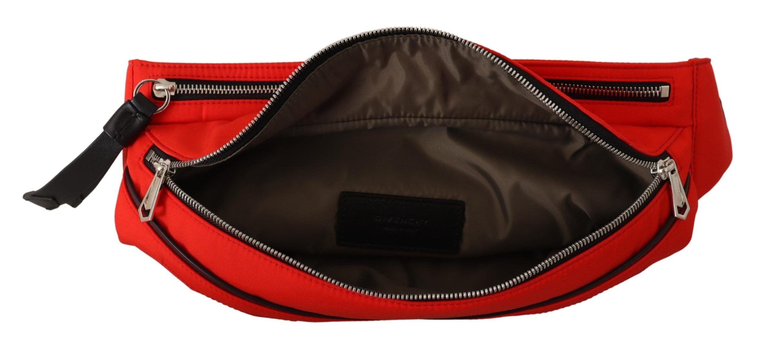 Grand sac banane élégant rouge et noir