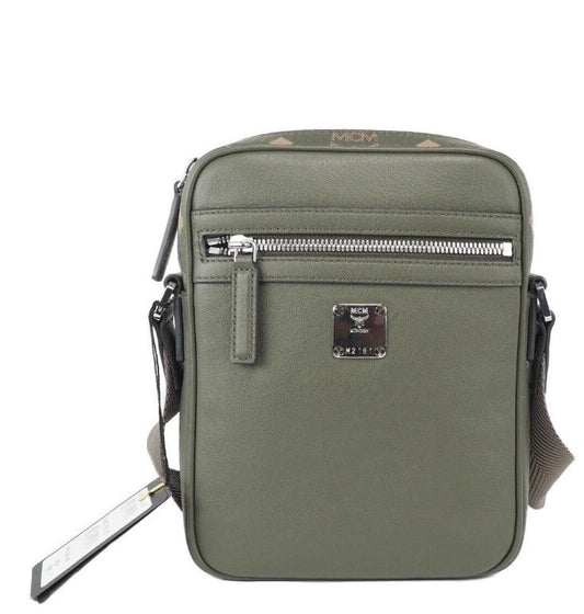 MCM Klassik Mini Sea Turtle Visetos Multifunktionale Umhängetasche aus gemischtem Leder Grün