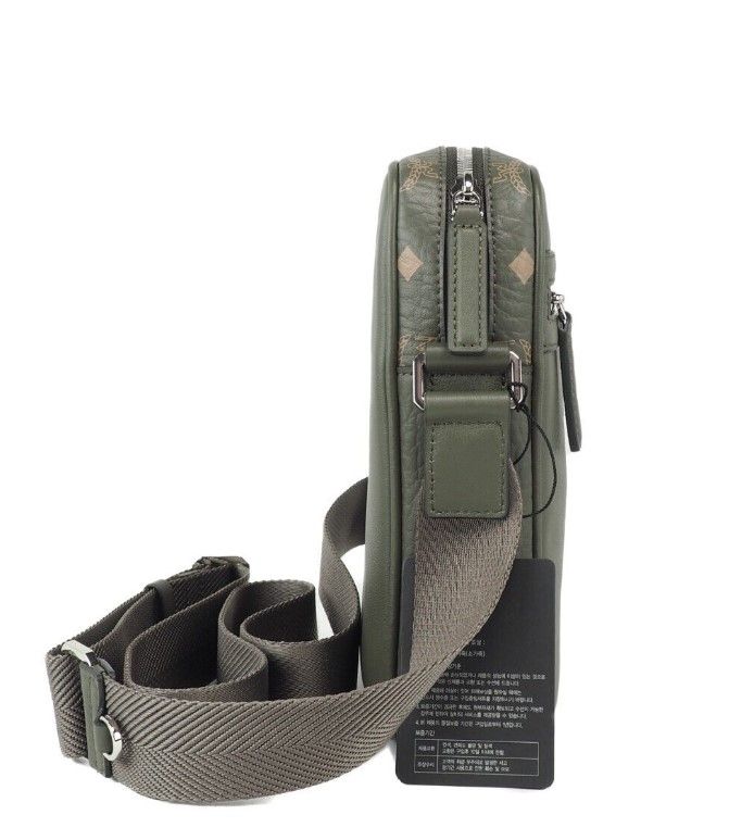 MCM Klassik Mini Sea Turtle Visetos Multifunktionale Umhängetasche aus gemischtem Leder Grün