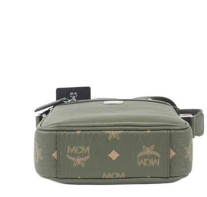 MCM Klassik Mini Sea Turtle Visetos Multifunktionale Umhängetasche aus gemischtem Leder Grün