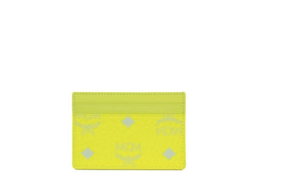 MCM Spectrum Diamond Mini Kartenetui aus neongelbem Visetos-Leder