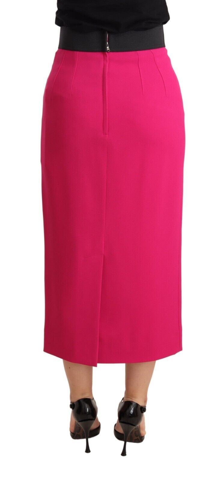 Jupe crayon droite extensible taille haute rose Dolce &amp; Gabbana