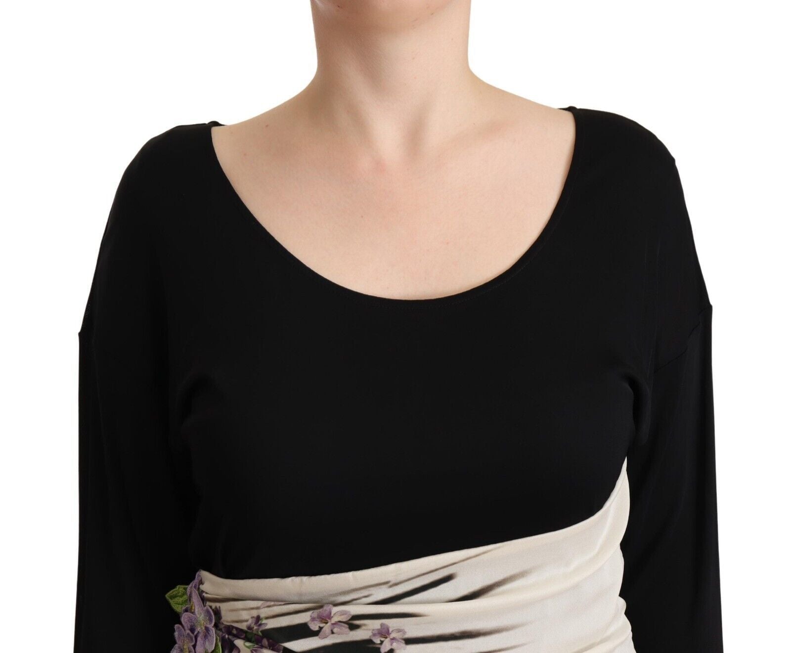 Robe fourreau noire argentée Roberto Cavalli longueur genou