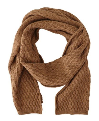Écharpe en tricot marron foncé Dolce &amp; Gabbana en cachemire camel