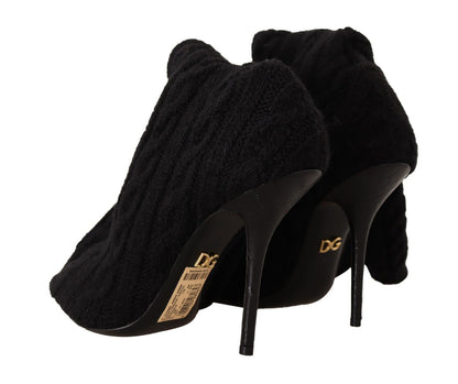 Bottines montantes noires extensibles Dolce &amp; Gabbana
