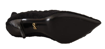 Bottines montantes noires extensibles Dolce &amp; Gabbana