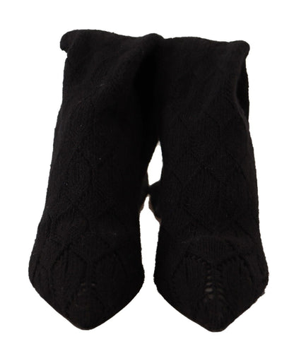 Bottines montantes noires extensibles Dolce &amp; Gabbana