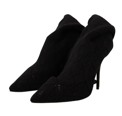 Bottines montantes noires extensibles Dolce &amp; Gabbana